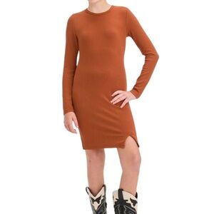 Art Class Terracotta Long Sleeve Dress